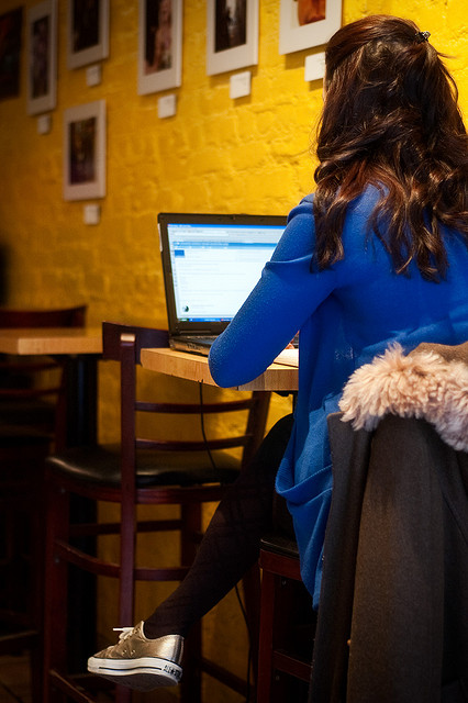 Freelancer at Coffee Shop New York Jobs David Goehring CC BY