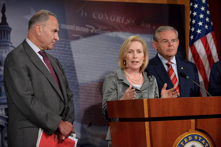 Schumer,_Gillibrand_and_Menendez New York Jobs Public Domain Image